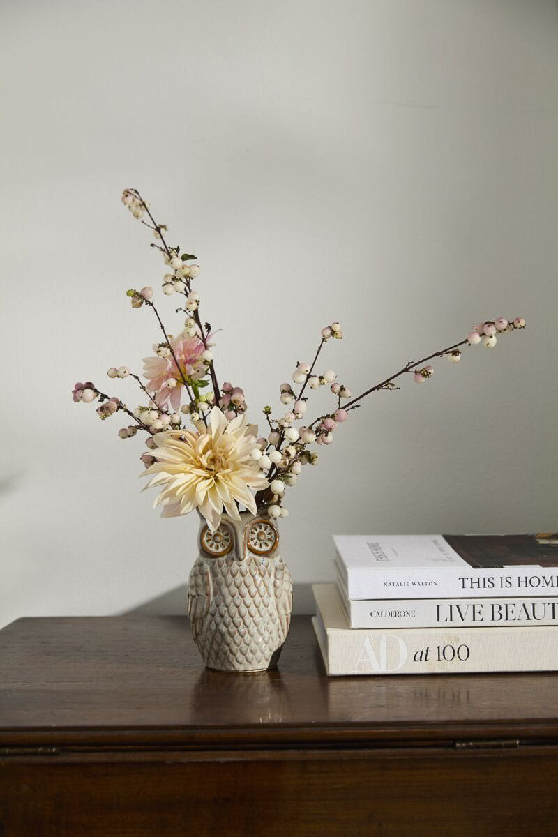 Great Grey Owl Bud Vase