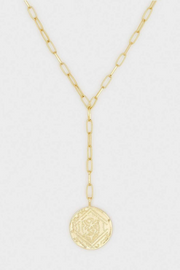 NECKLACE ANA COIN LARIAT GOLD