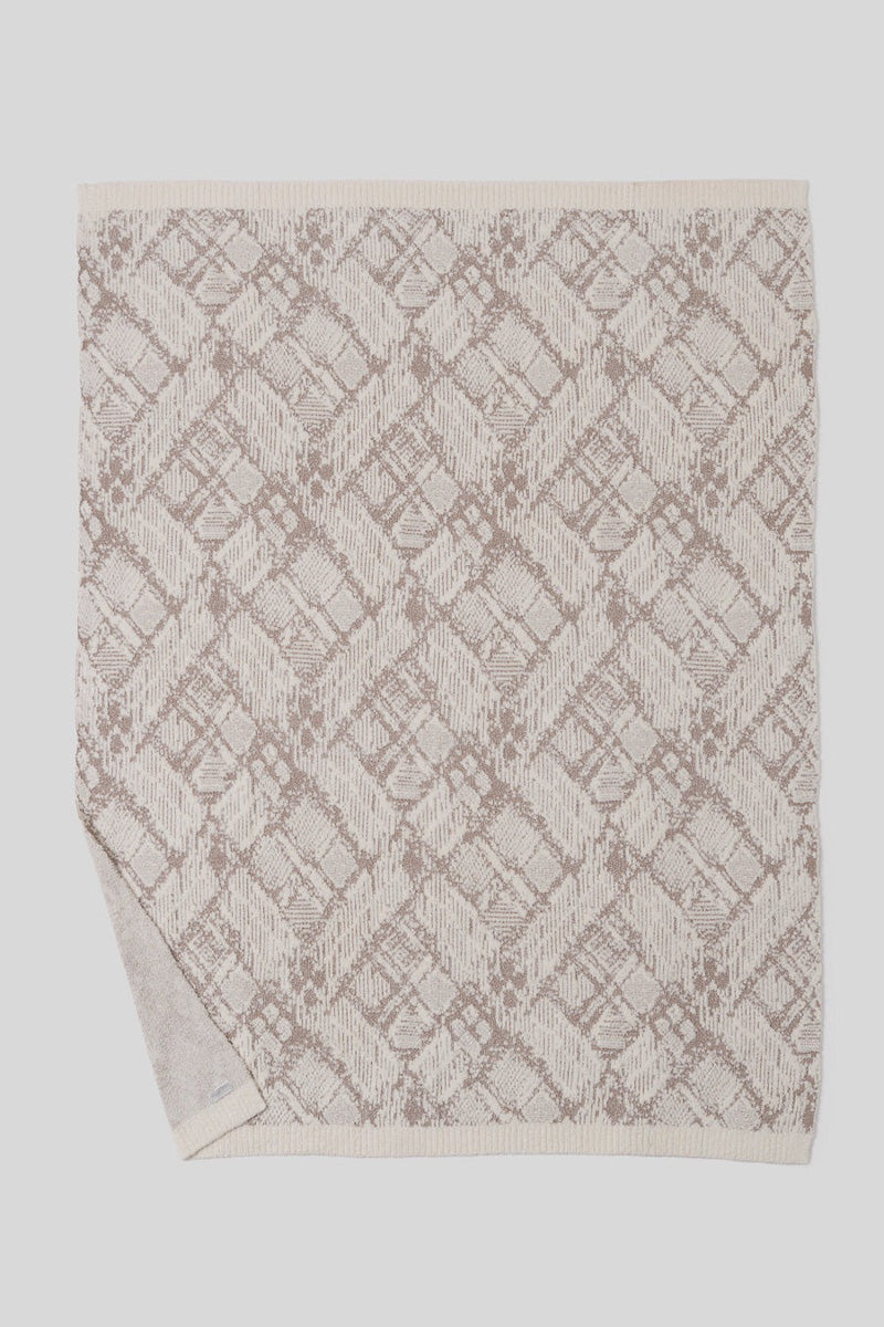 CozyChic Cotton Graphic Texture Throw 54"x 72" Cream Taupe