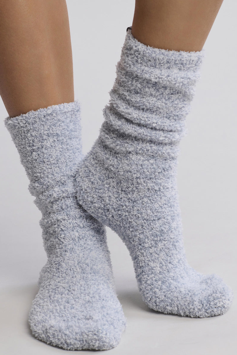 CozyChic Heathered Socks S/M Snow Drop