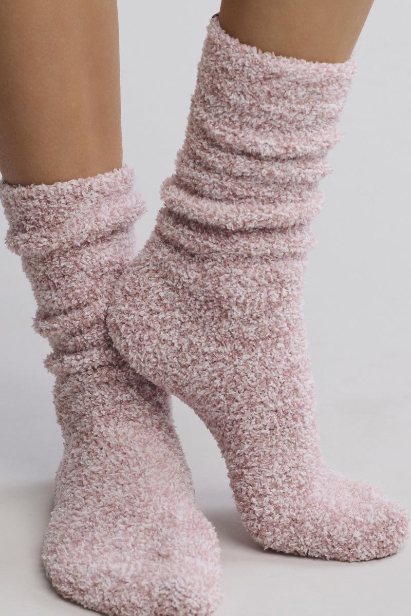 CozyChic Heathered Socks S/M Teaberry