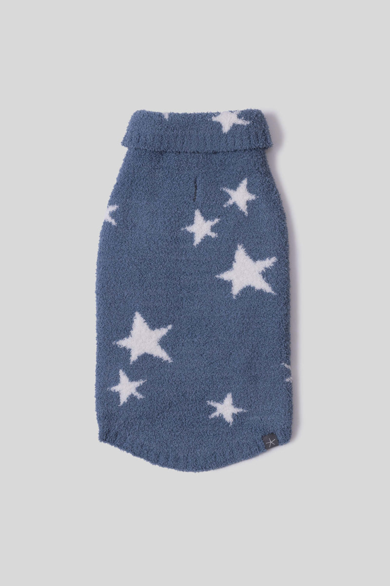 CozyChic Starry Night Pet Sweater Extra Extra Large Blue Dusk Pearl