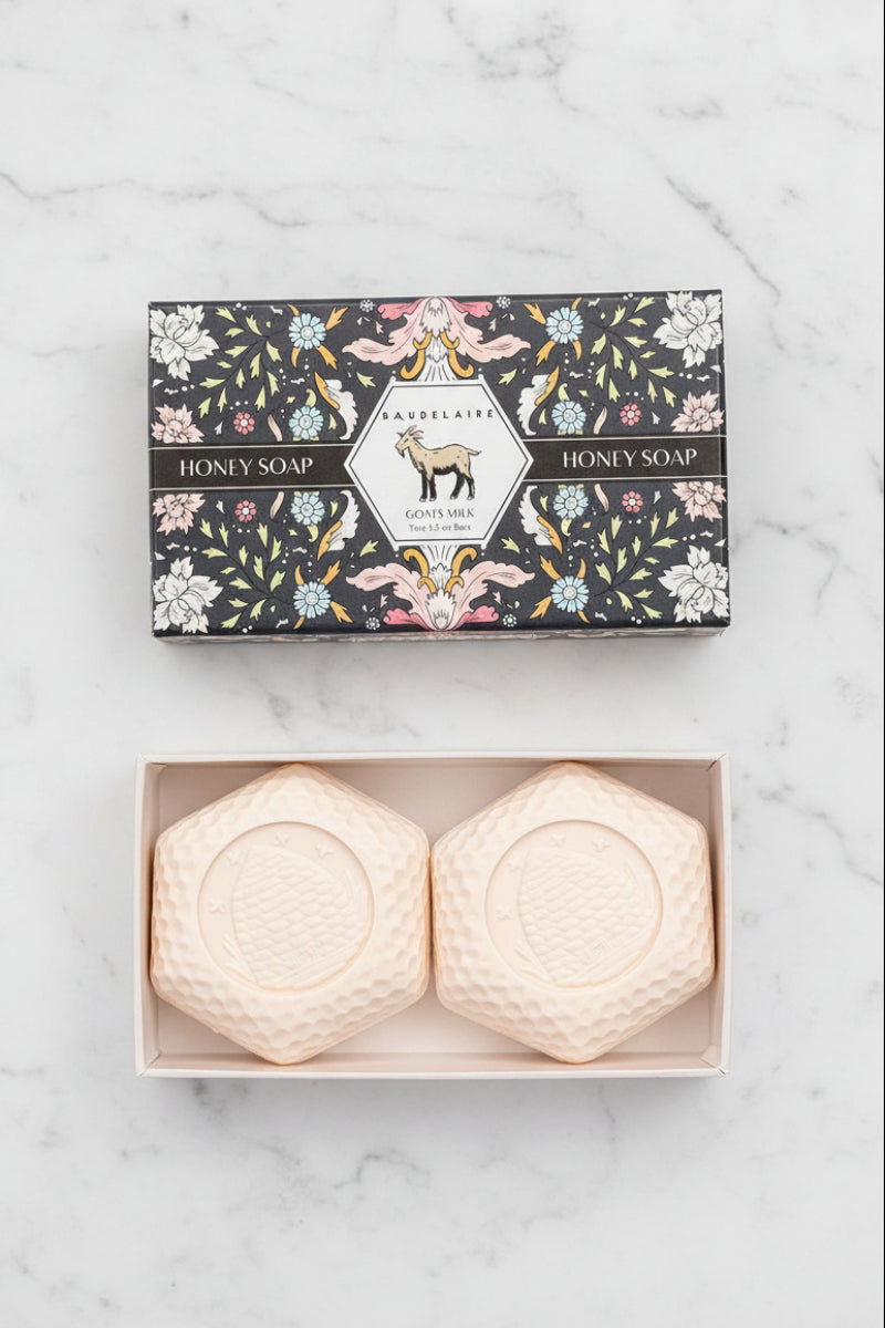 Baudelaire Goats Milk Honey Soap 2-Bar Gift Box