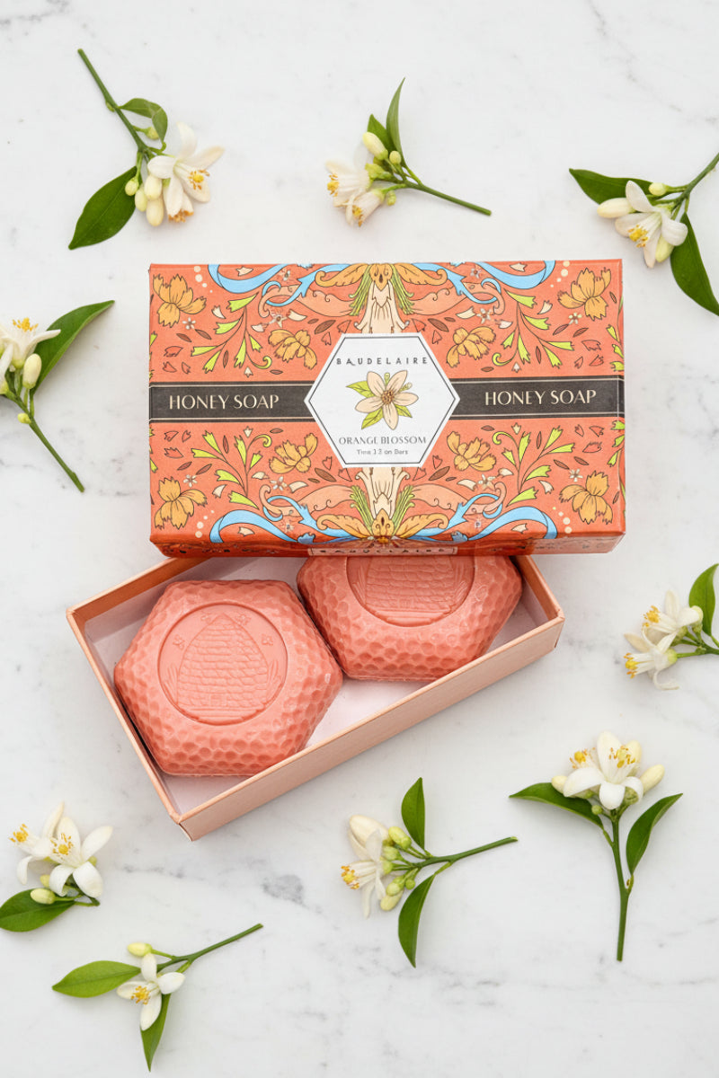 Baudelaire Orange Blossom Honey Soap 2-Bar Gift Box