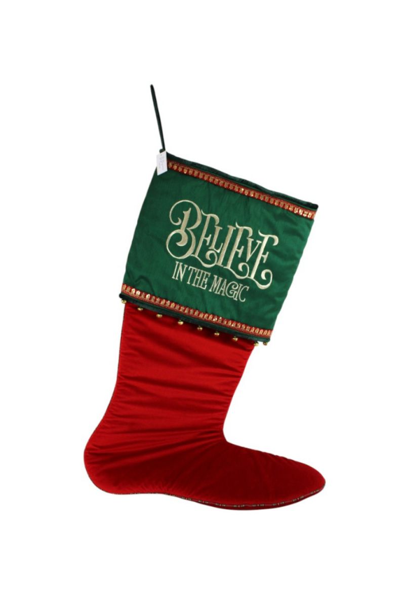 Believe Stocking Jumbo 54" Red