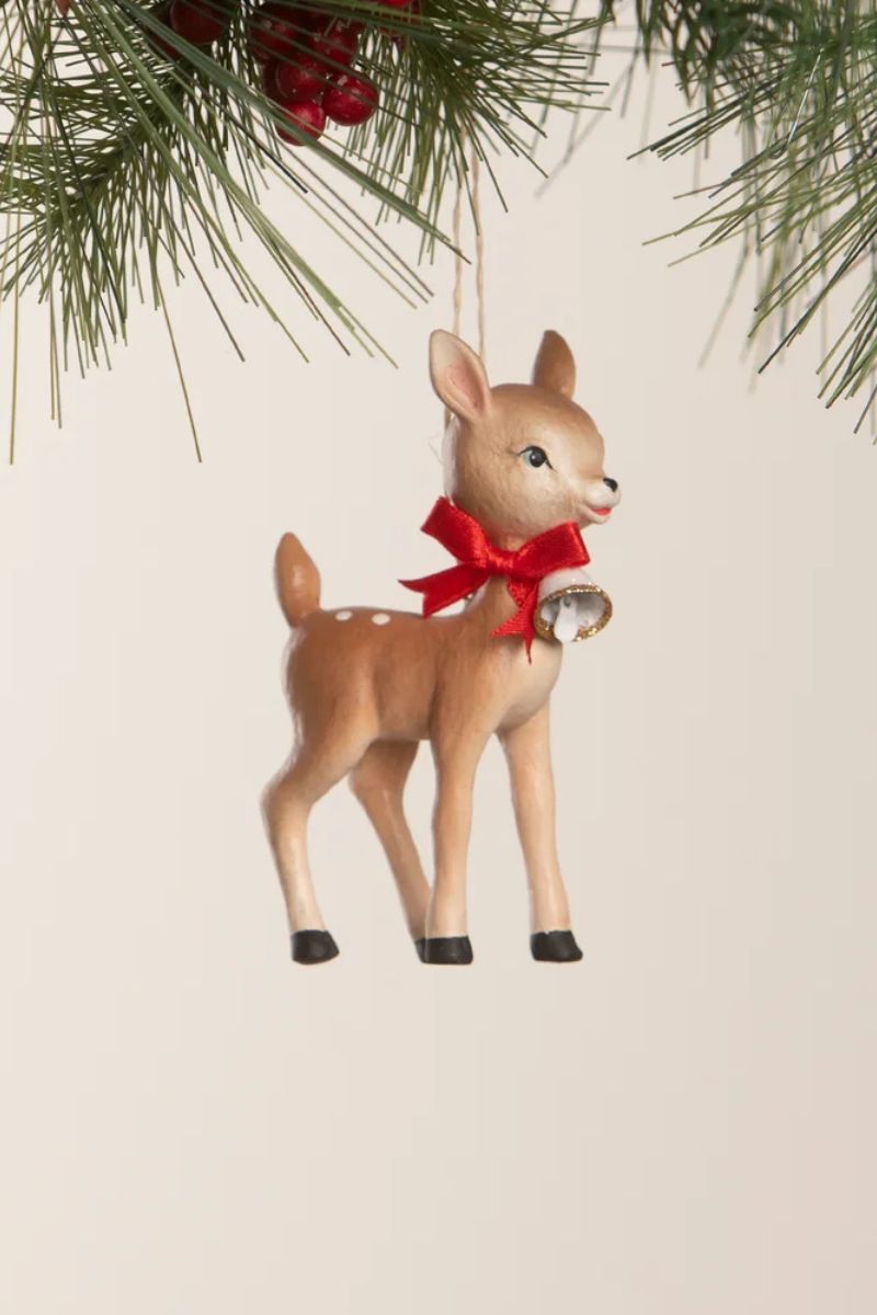 Bethany Lowe Retro Ruby Reindeer Ornament
