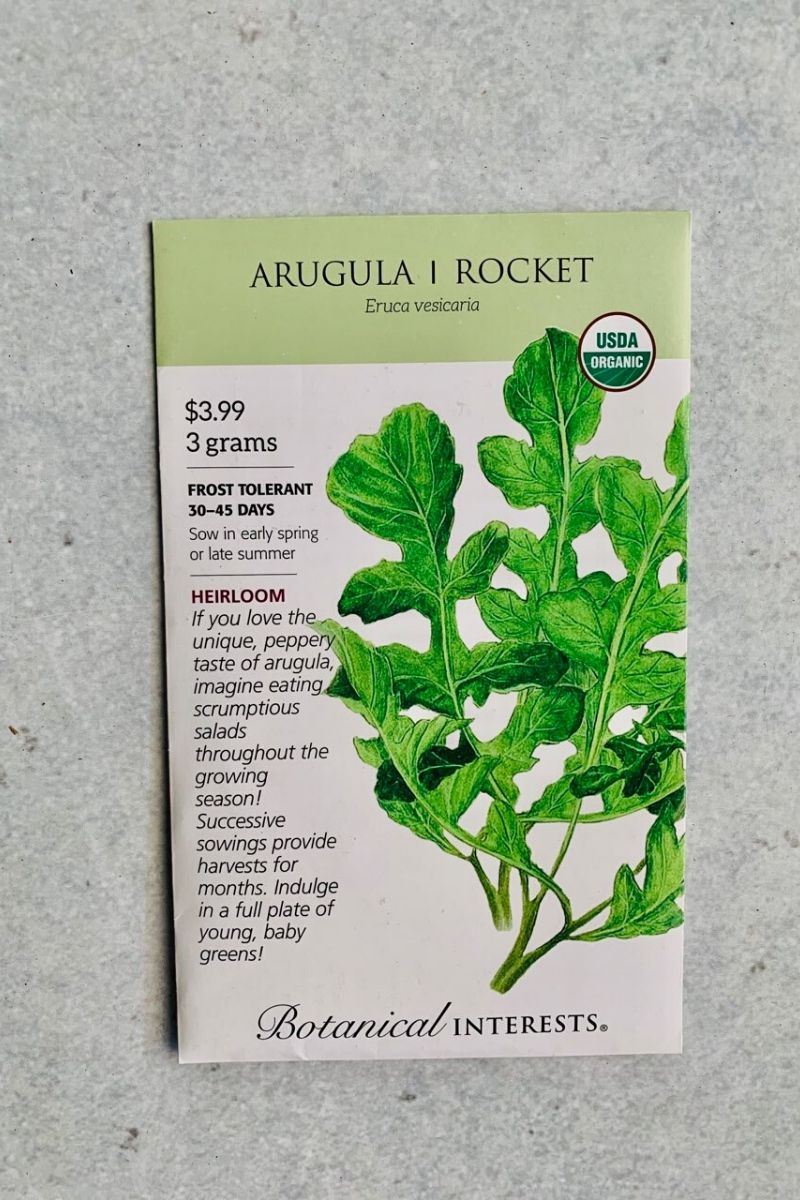 Botanical Interests Arugula/Rocket Organic Seeds