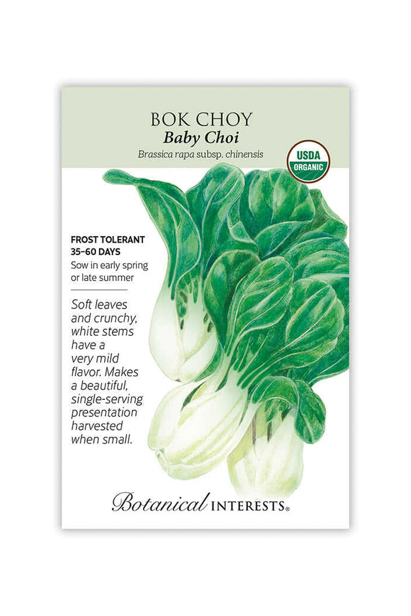 Botanical Interests Baby Choi Bok Choy Organic Seeds