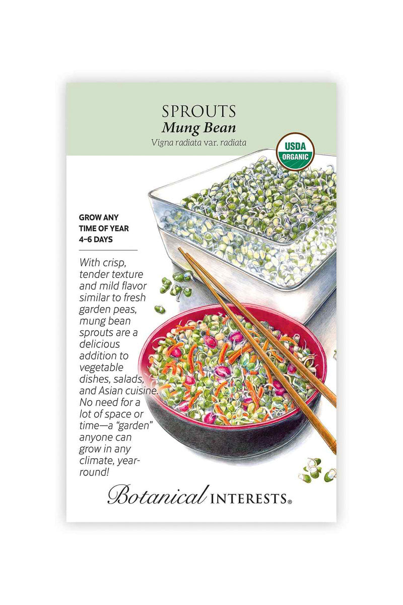 Botanical Interests Mung Bean Sprouts Organic Seeds