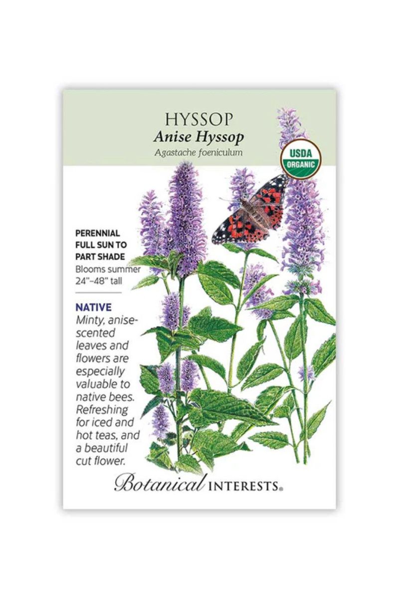 Botanical Interests Anise Hyssop Organic Seeds