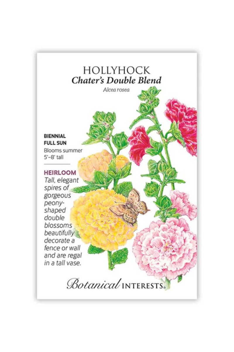 Botanical Interests Chater's Double Hollyhock Seeds