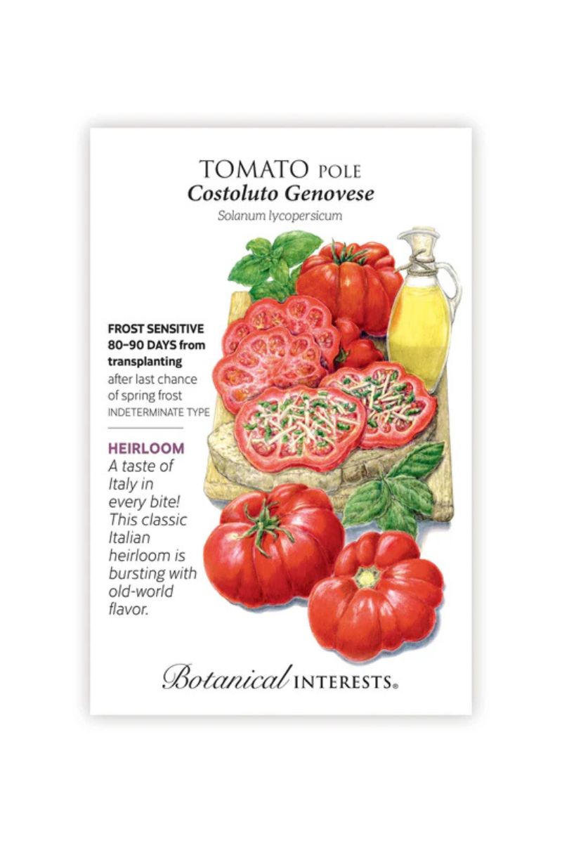 Botanical Interests Costoluto Genovese Pole Tomato Seeds