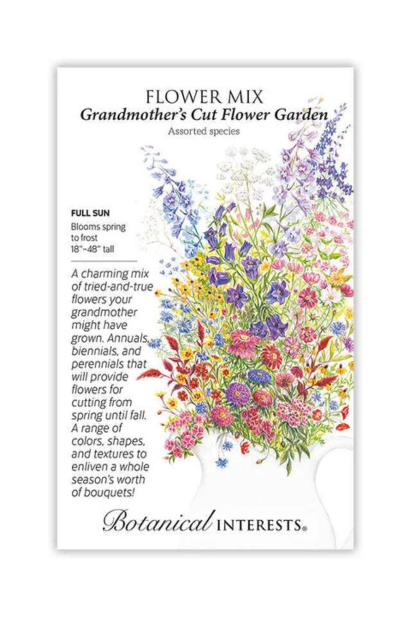 Botanical Interests Grandmother's Cut Flower Garden Mix Seeds