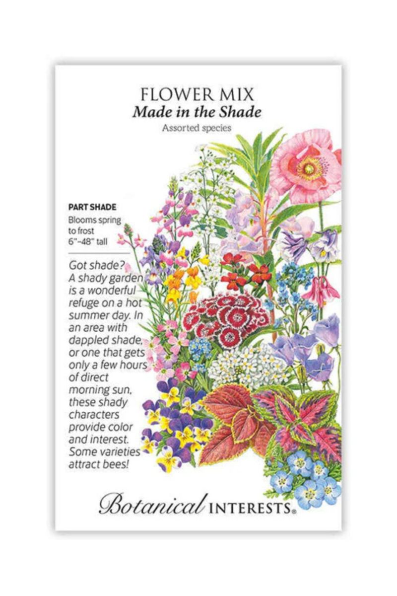 Botanical Interests Made in the Shade Flower Mix Seeds