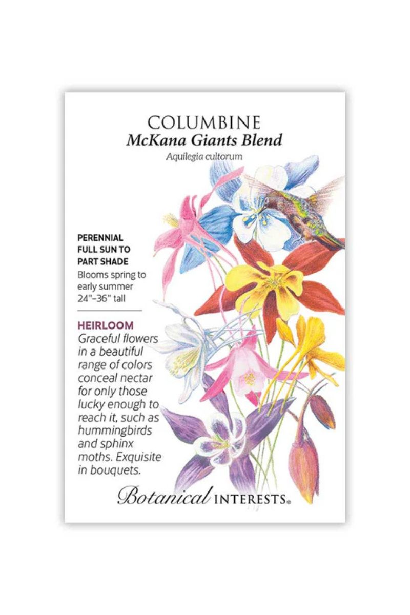 Botanical Interests Mckana Giants Blend Columbine Seeds