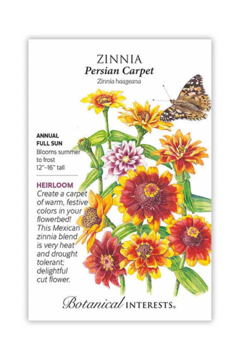 Botanical Interests Persian Carpet Zinnia Seeds