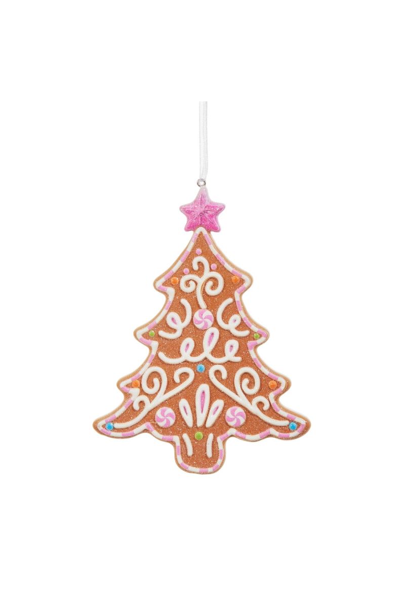 Bright Gingerbread Tree Ornament 5"