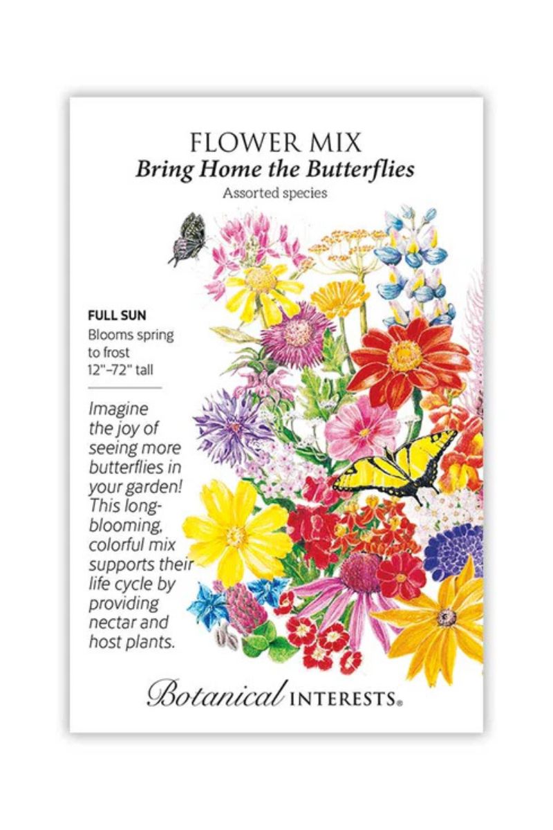 Botanical Interests Bring Home the Butterflies Flower Mix Seeds