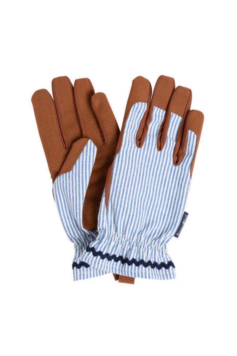 Burgon & Ball Colour Collection Gloves Blue Stripe