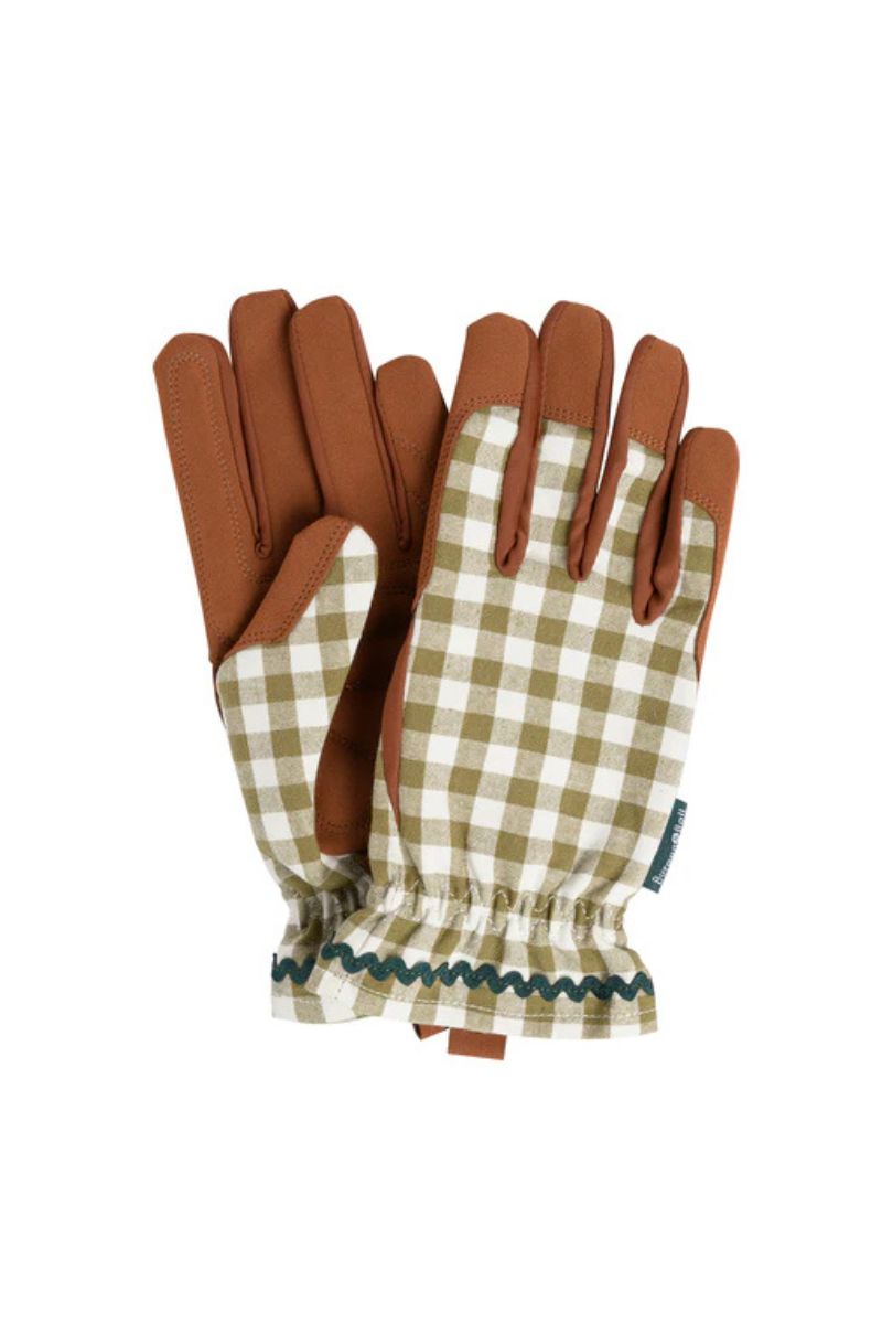 Burgon & Ball Colour Collection Gloves Olive Check