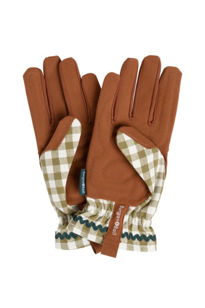 Burgon & Ball Colour Collection Gloves Olive Check