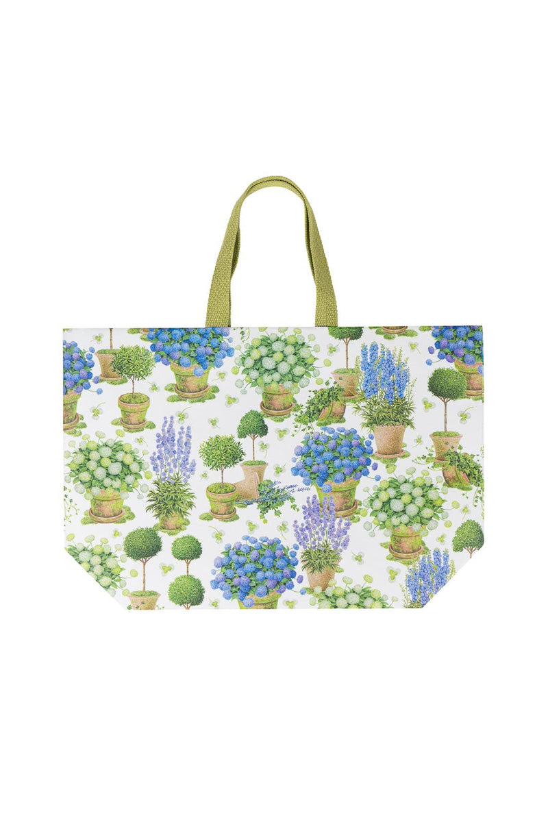 Caspari Potted Hydrangea Large Tote