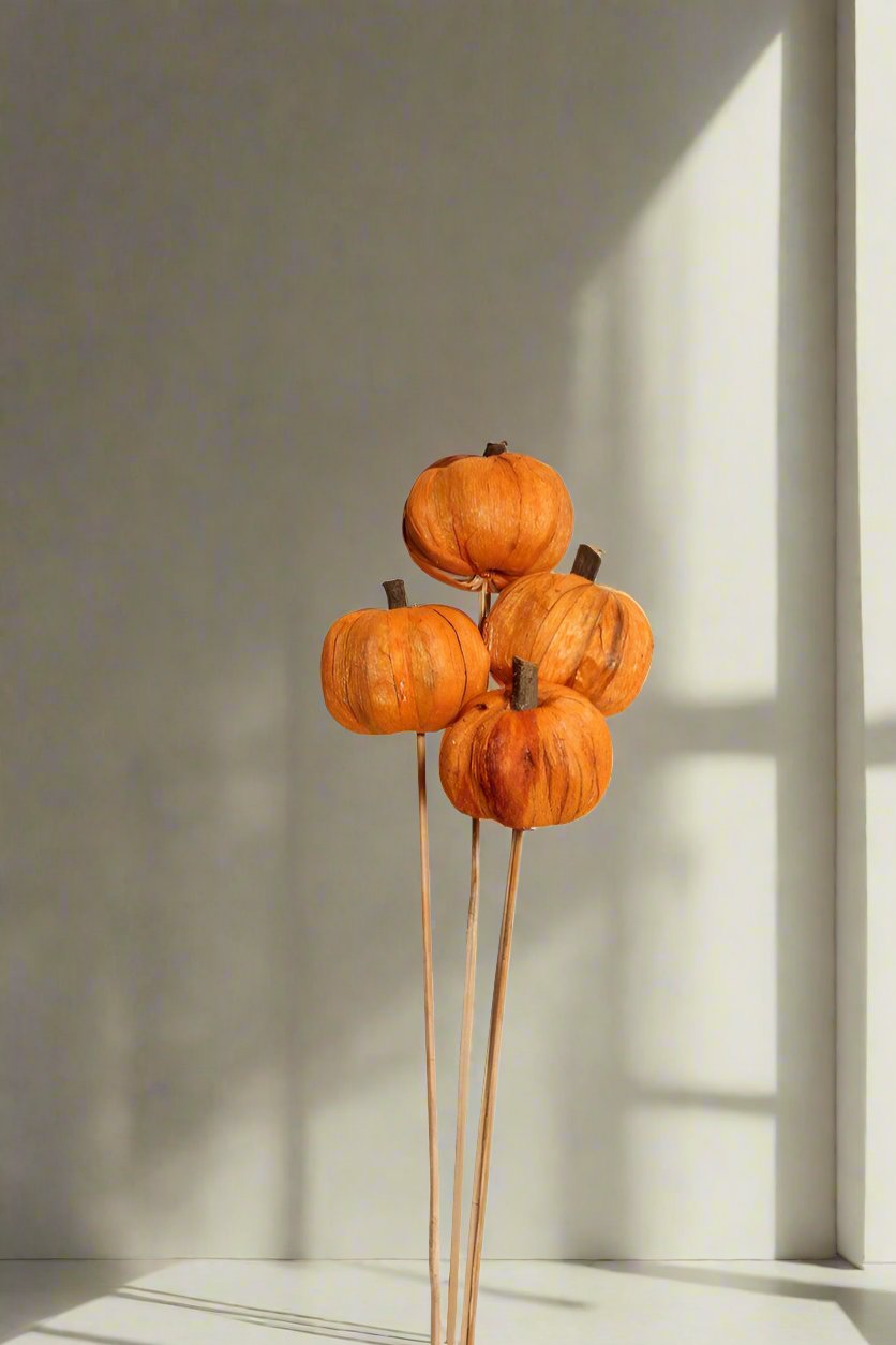 Vyn Artificial Pumpkins Orange (4 Stem)