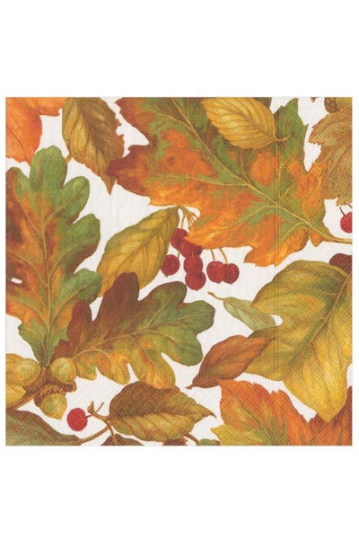 Caspari Autumn Leaves II Cocktail Napkins