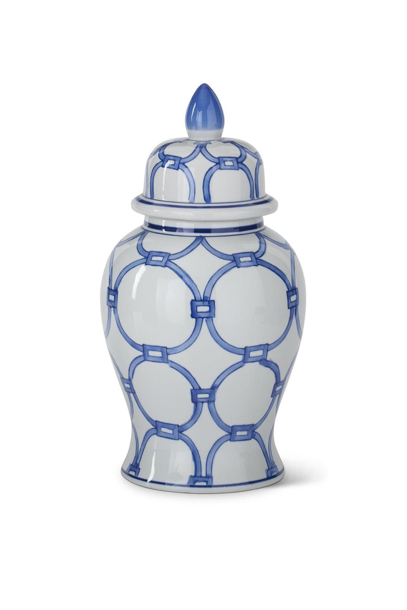 Ceramic Ginger Jar 14.5" Blue & White