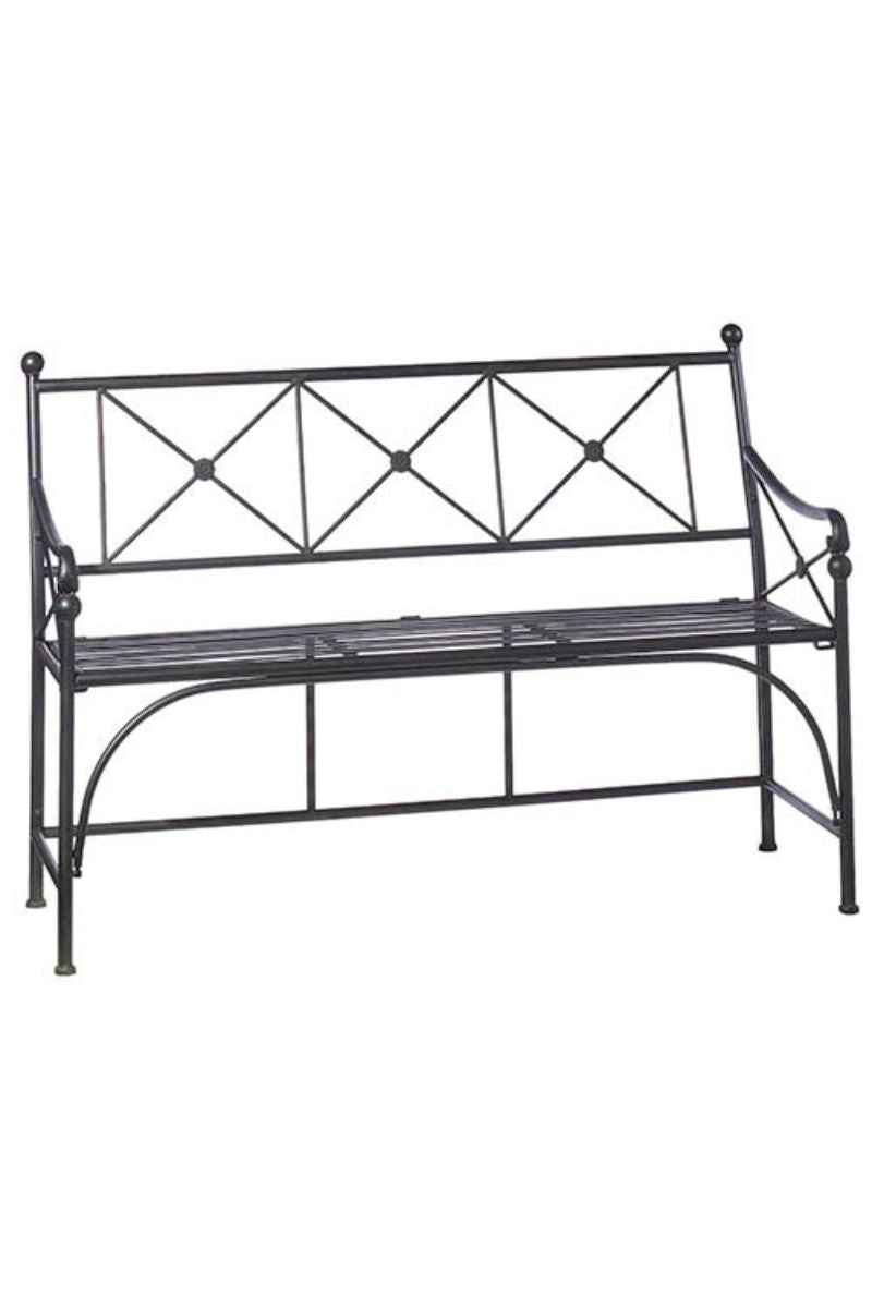 BENCH BLACK METAL 54"