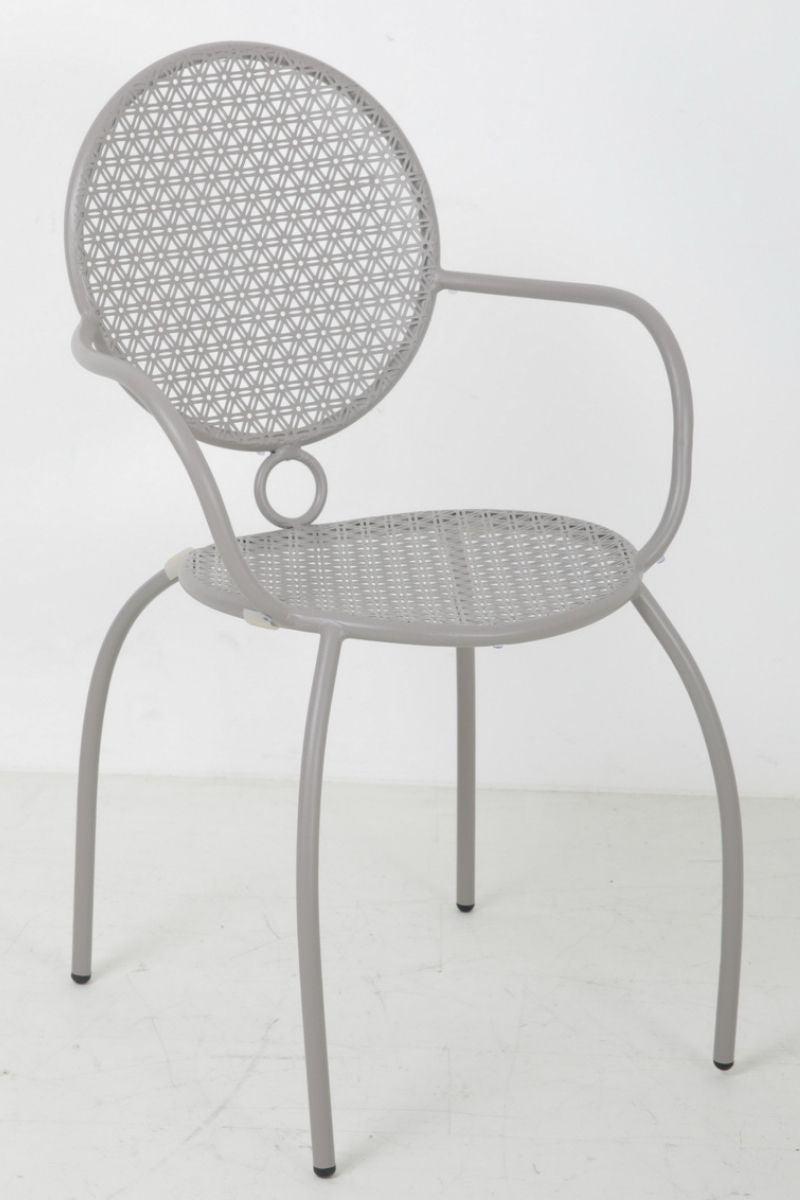 Alfresco Martini Iron Stackable Bistro Chair Greyhound