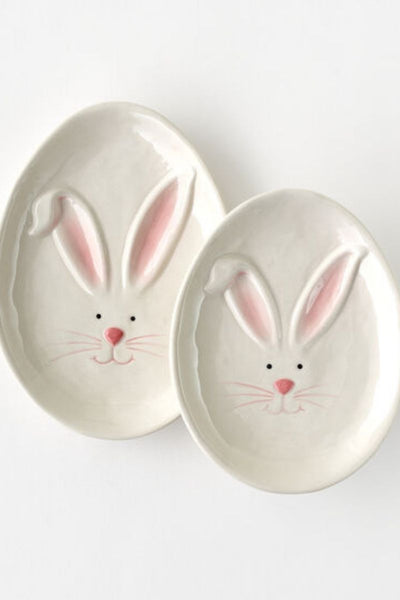 Egg Dish Bunny Ceramic 7" Sm