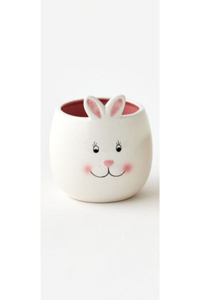 Planter Bunny Ceramic 5.25" Lg