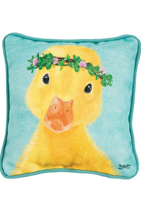 PILLOW, CLOVER DUCKLING 8"