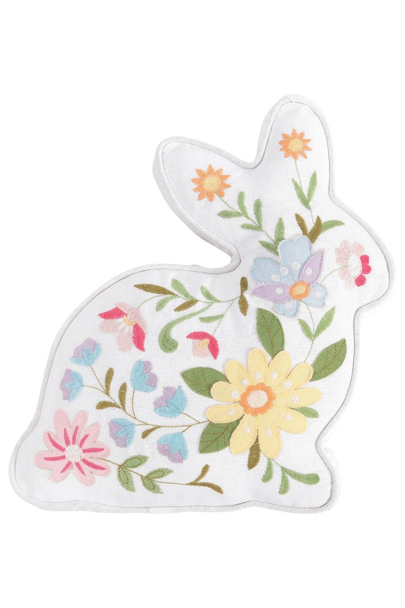 Floral Bunny Shaped Pillow