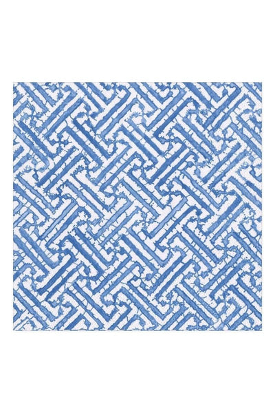 Caspari Fretwork Blue Dinner Napkins