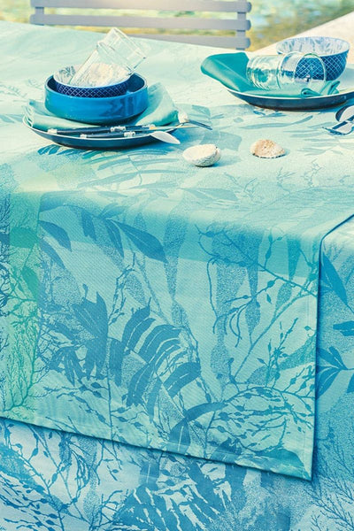 Garnier-Thiebaut Ouessant Turquoise Tablecloth 69" x 69"
