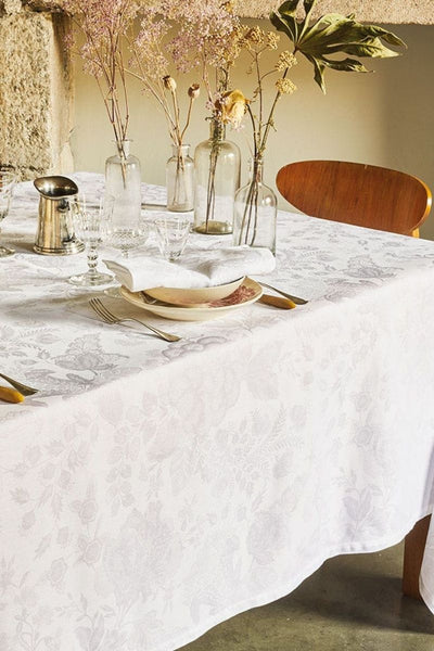 Garnier-Thiebaut Mille Giverny Blanc Tablecloth 69" x 69"
