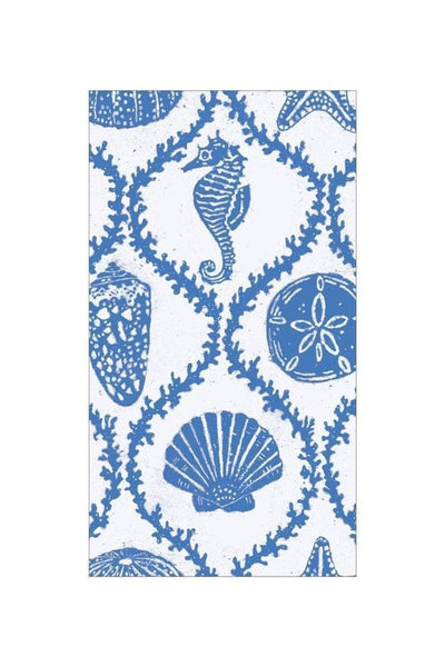 Caspari Seychelles Blue Guest Towels