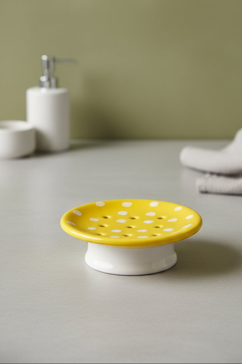 Swedish Dream Mushroom Soap Dish Yellow
