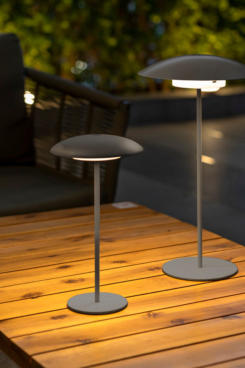 Alfresco Home Sardinia LED Table Lamp 16" Black
