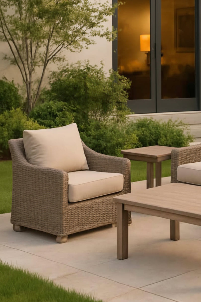 Alfresco Loggia Lounge Chair with Cushion Sunbrella Cast Ash