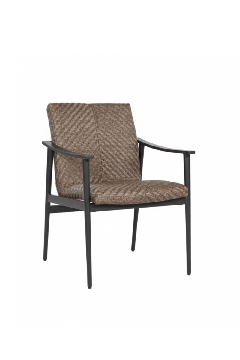 Alfresco Newport Dining Arm Chair with Cushion Java Sabbie