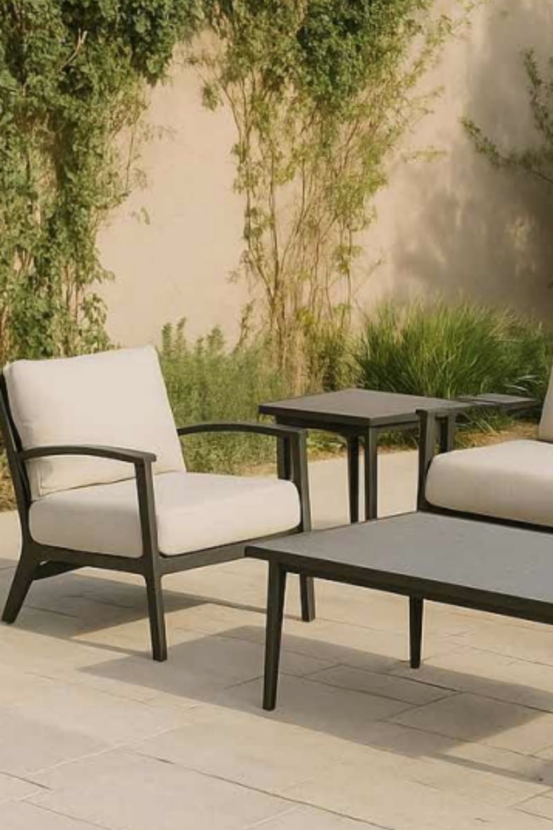 Alfresco Ramblas Deep Seating Lounge Chair with Cushion 21"x27" Raven