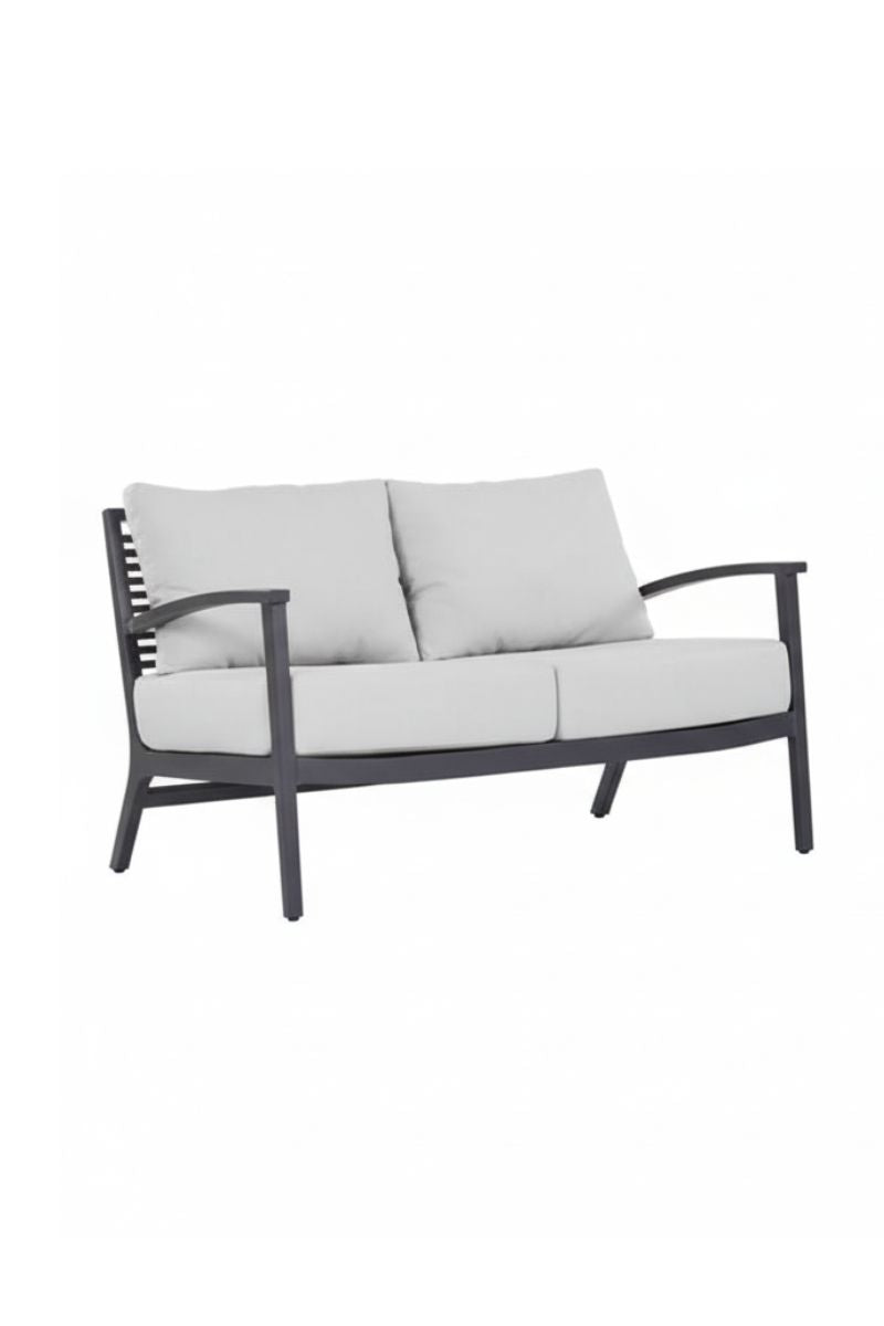 Alfresco Ramblas Deep Seating Love Seat with Cushion 53"x32" Raven