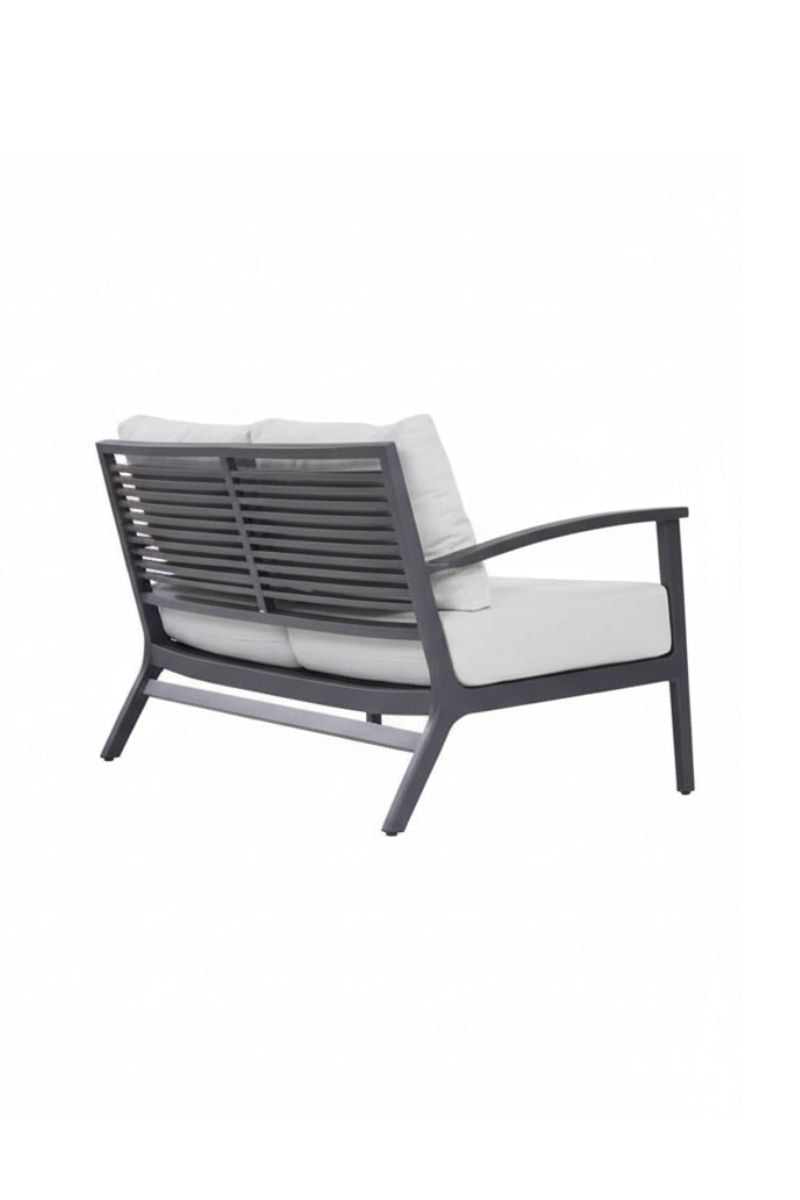 Alfresco Ramblas Deep Seating Love Seat with Cushion 53"x32" Raven