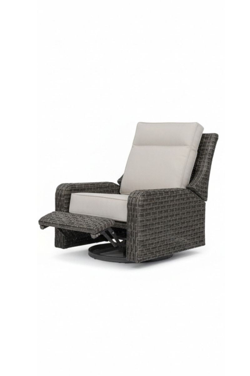 Alfresco Skytop Recliner Lounge Chair with Cushion Sunbrella Cast Silver