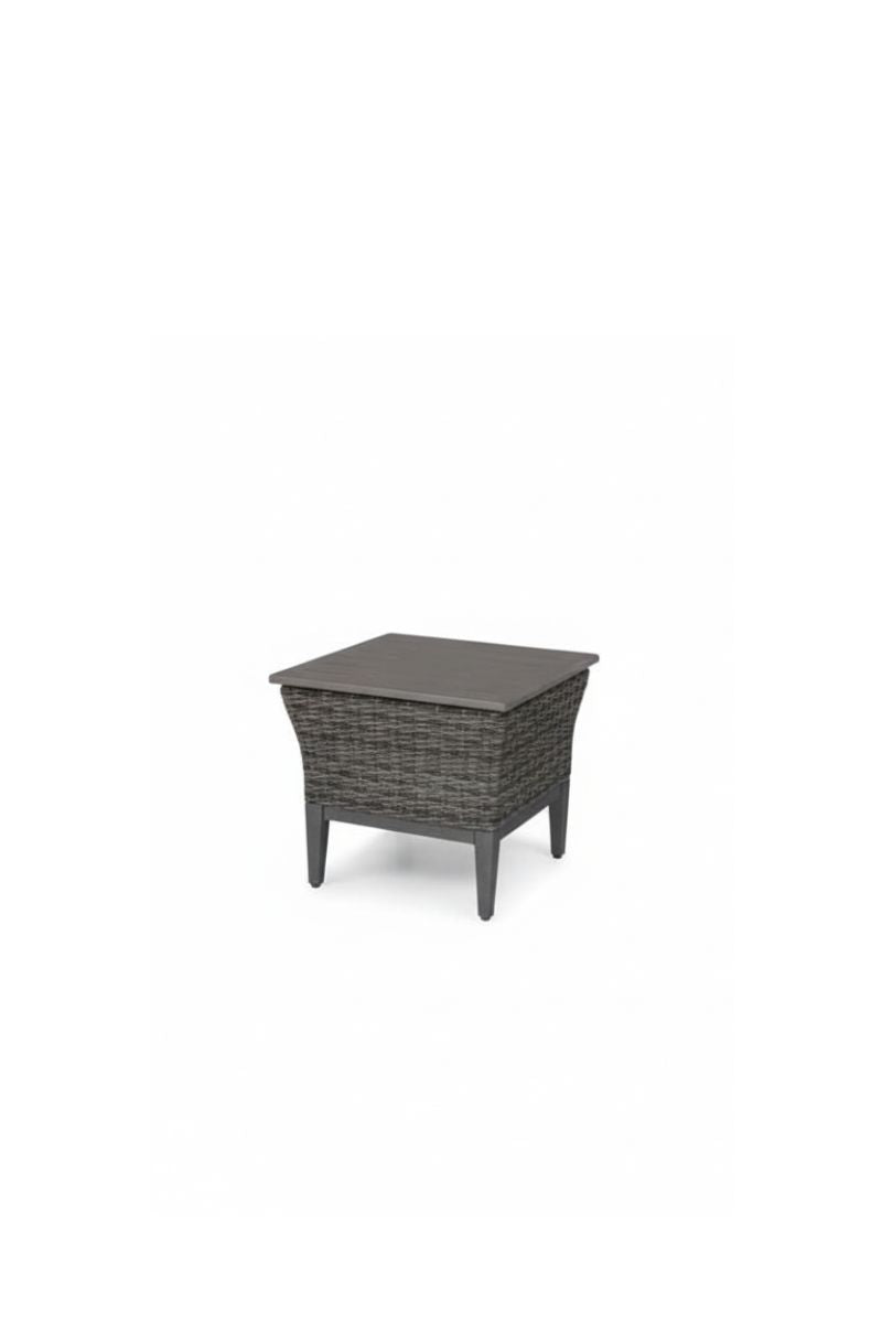 Alfresco Skytop Side Table 24"x21" Wicker & Aluminum Slate