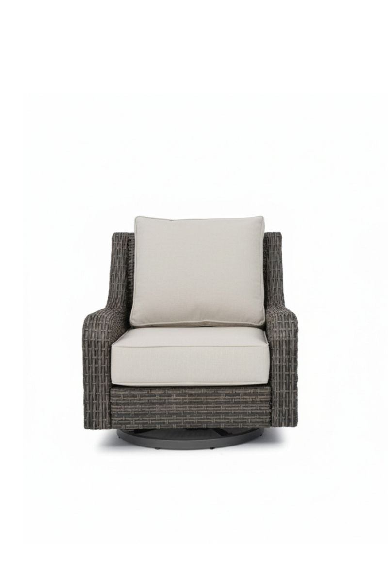 Alfresco Skytop Swivel Lounge Chair with Cushion Sunbrella Cast Silver