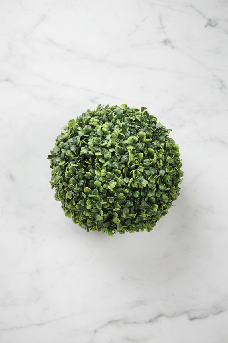 Faux Boxwood Orb 8.5" Green